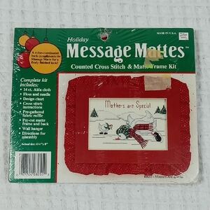 Another Look Holiday Cross Stich & Matte Frame Kit "Mother's Are Special" Ducks